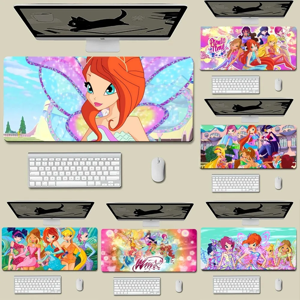 Cute Winx G-Girl Club C-Cartoon Mousepad New Arrivals Large Gaming L XL XXL Gamer Mouse Pad Size For Keyboards Mat