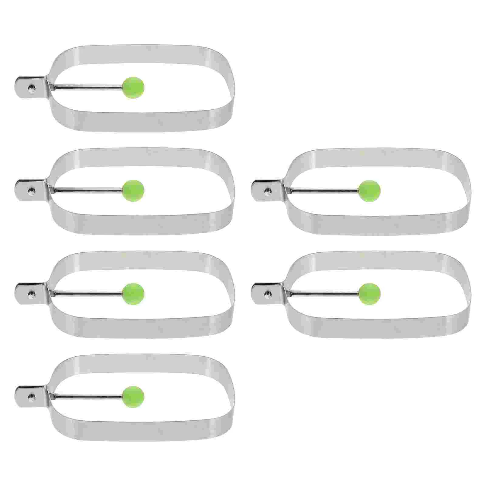 

6pcs Egg Rings Sqaure Breakfast Household Tool Sqaure Egg Cooker Rings for Breakfast Pancakes Fried Eggs