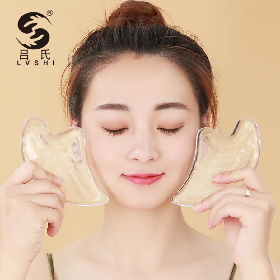 

Plastic Gua Sha Board & Face Lift Massage Stick Set Eye Facial Beauty Back Scraping Skincare Oil SPA PhysioTherapy Tools