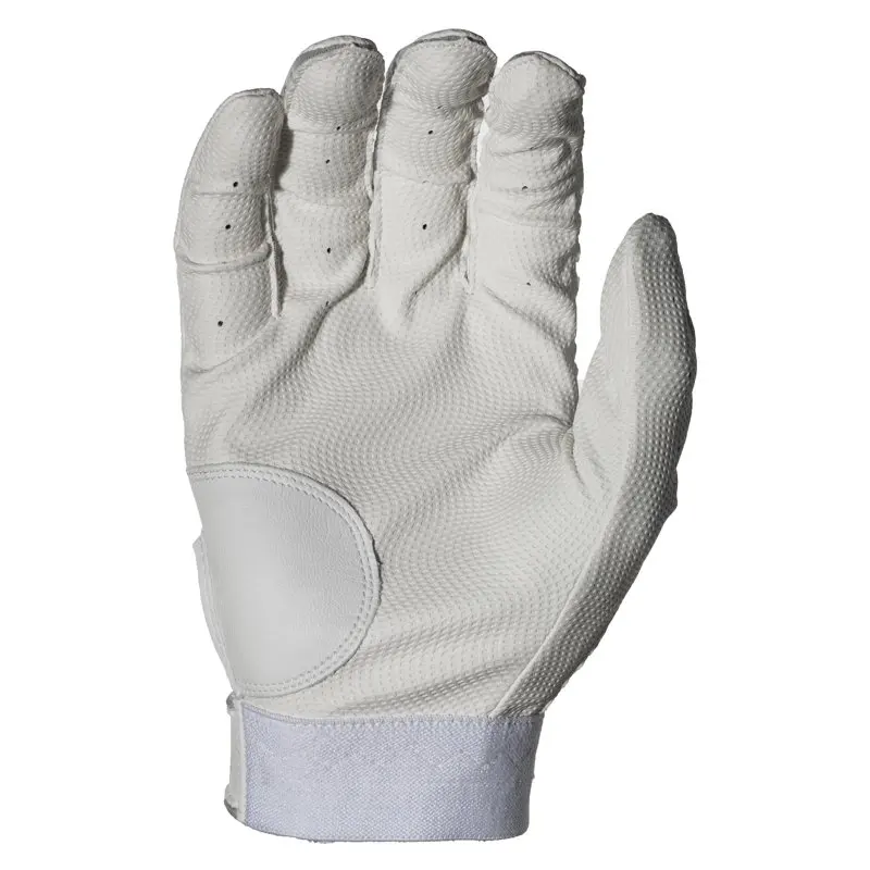 

Free shipping Batting Gloves - White/White - Adult Large