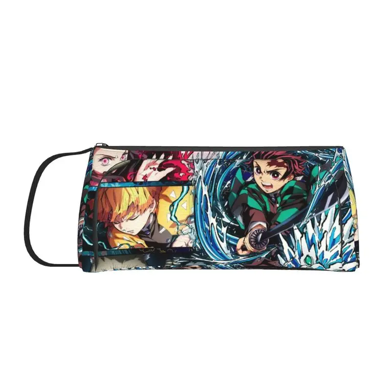 

Korean Demon Slayer Kimetsu No Yaiba Anime Pencil Bags for Girls Boys Tanjiro Kamado Large Capacity Pencil Case School Supplies