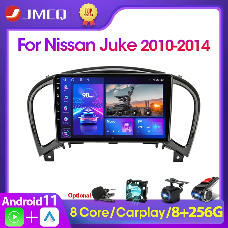 JMCQ 2din Android 11 Car Radio Multimedia Video Player For Nissan Juke YF15 2010-2014 GPS Navigation 2 din Head Unit Carplay