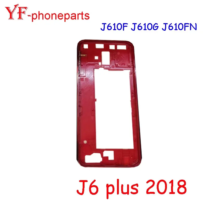 Фото Высококачественная средняя рамка для Samsung J6 Plus J6+ 2018 J610F J610G J610FN, корпус, лицевая панель, запчасти для ремонта №4