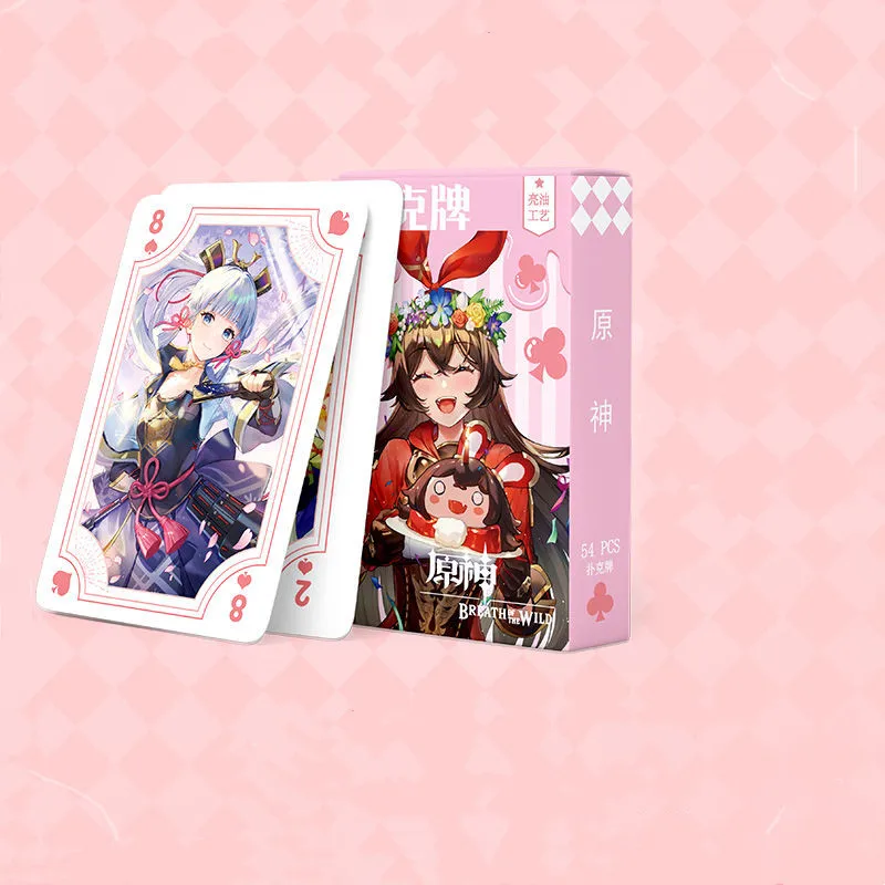 

MiHoYo Playing Cards Anime Genshin Impact Poker Cards Toy Game Board Game Comics Character Collection Card Games Kids Toys Gift