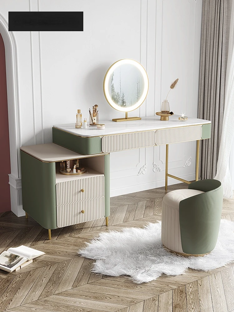 

Luxury vanity dressing table dresser storage cabinet Simple modern slate advanced sense makeup table