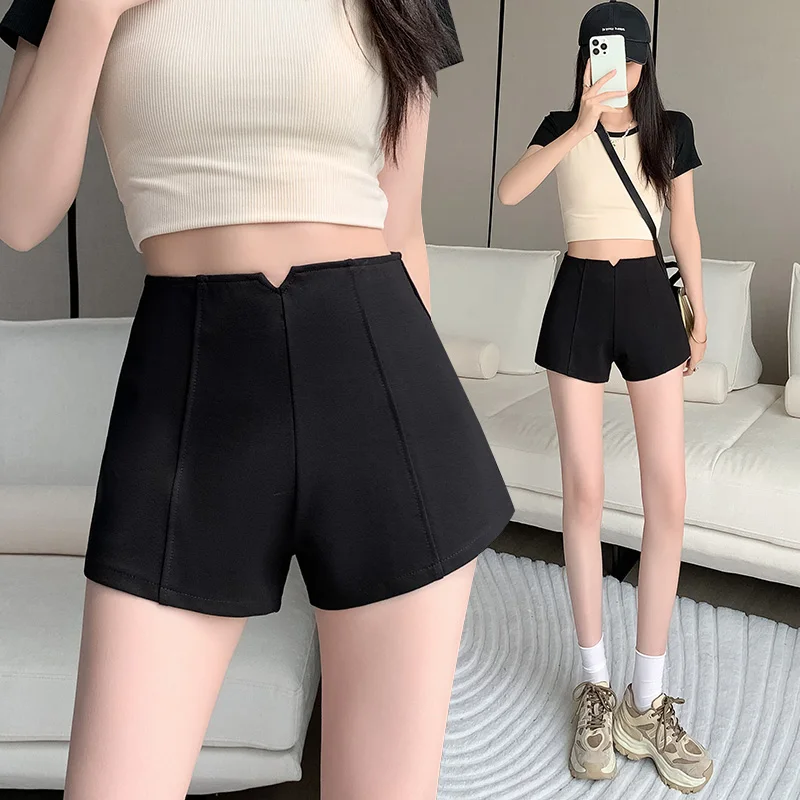 Shorts for Women Korean Fashion Black Shorts Slim Sexy Women Clothing High Waisted Shorts Office Lady Basic Solid Womens Shorts
