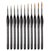 1 set numbers brushes artistic accessories multipurpose painting supplies sketch pen oil painting pens redblack wooden brush