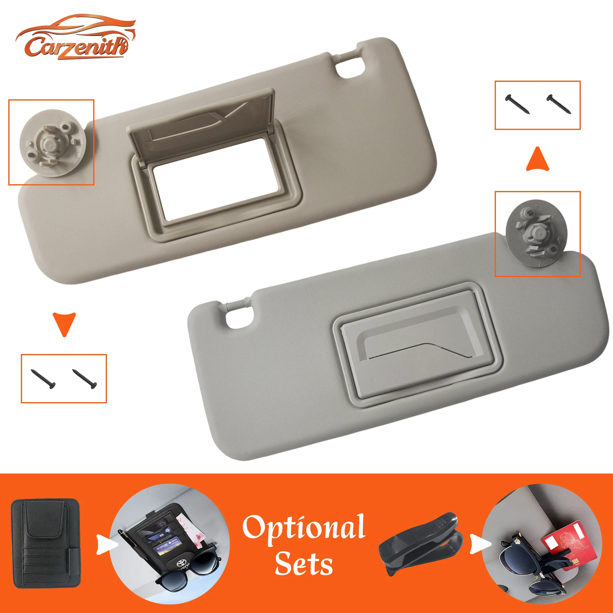 Фото Солнцезащитный козырек Carzenith для Chevrolet Sonic/Aveo T300, Spark M300, Beat, Opel Karl/Vauxhall Viva C16, Ravon R2, R4, 2011-2020 гг. №1