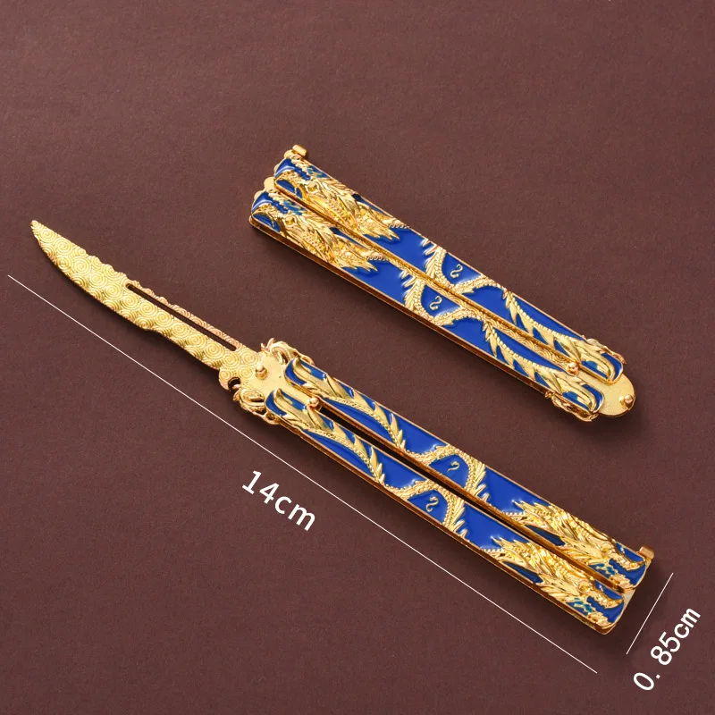 Роскошный портативный складной нож-бабочка из сплава Учебный нож металлическая