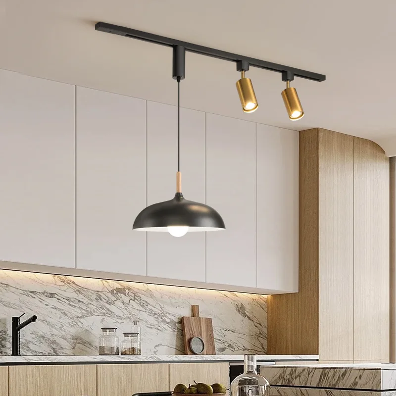 Ретро-люстра в стиле ваби Саби с подвижной дорожкой обеденные настольные лампы