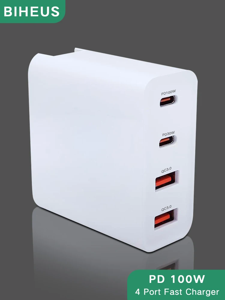 100W GaN PD Быстрое настенное зарядное устройство C Универсальная станция быстрой зарядки с несколькими портами Usb для iphone Samsung адаптер от США до ЕС