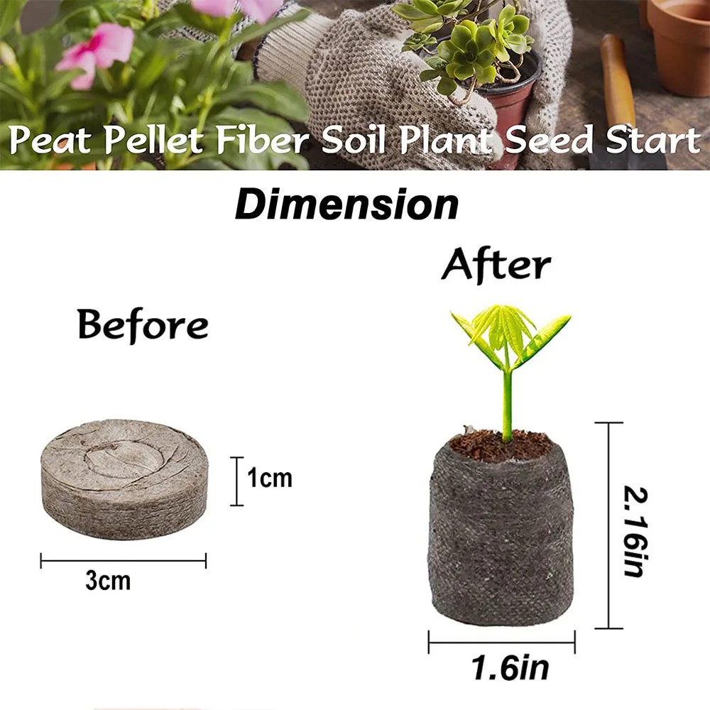 200-20шт. 3см почвы для питомника, цветов, сеянцев, торфяных таблеток для посадки растений в домашнем садоводстве, теплице, горшках инструмента.