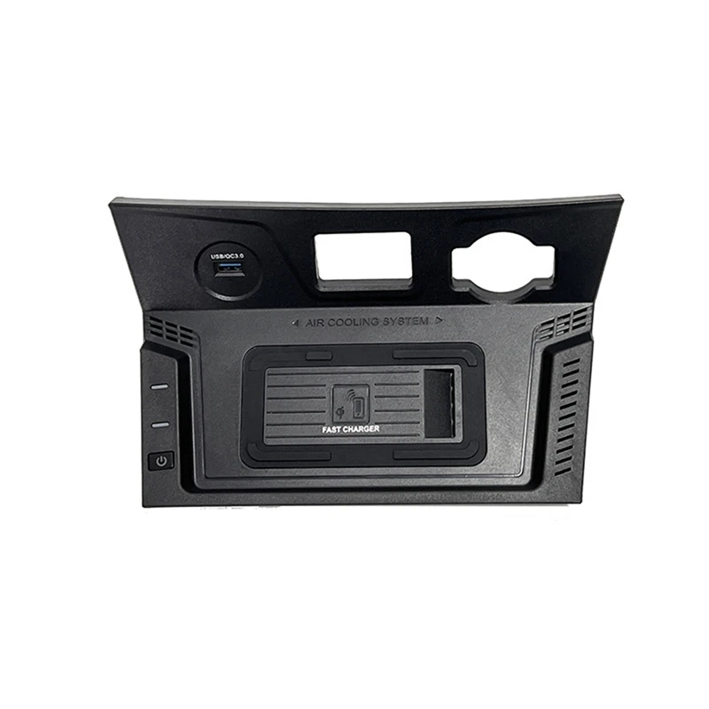 

1 PCS Black Car 15W USB Wireless Charger Phone Panel Fast Wireless Charging Pad Holder For-Hyundai Tucson 2015 2016 2017 2018