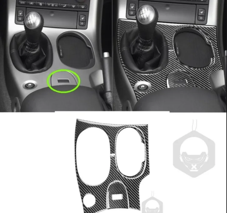 

3PCS Car Shift Console Panel Trim For Corvette C6 2005-07 Carbon Fiber Interior Gear Shift Console Panel Trim