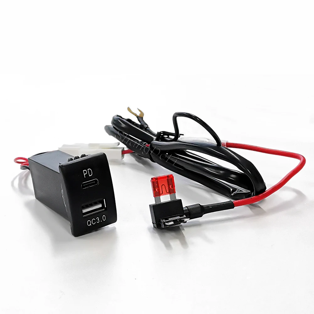 Модифицированное автомобильное быстрое зарядное устройство двойной QC3.0 PD