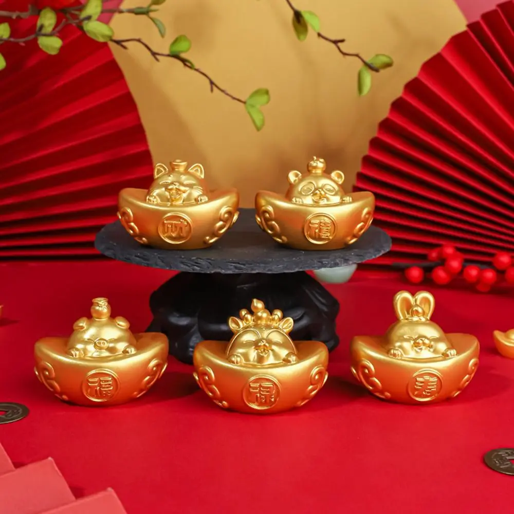 Мини-шотуна золотой слиток орнамент в китайском стиле традиционный новогодний