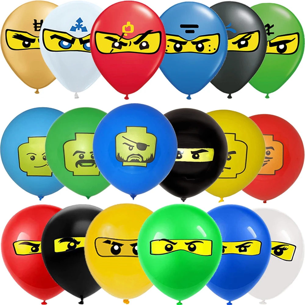 Латексные воздушные шары ниндзя 12 дюймов строительные блоки Legoing Ninjagoed для