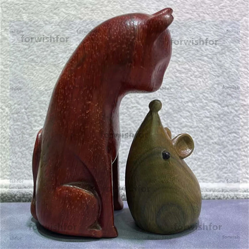 

Green Sandalwood Mouse Creative Happiness Small Items Luxury Living Room Porch Feng Shui Decoration Ornaments For Sale