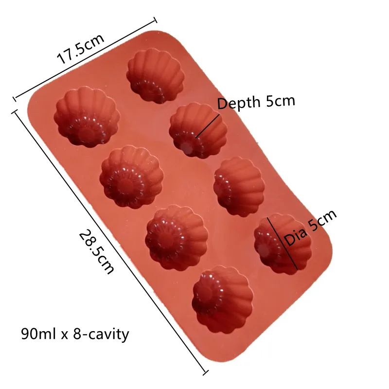 

Форма для каннелей aki's gift красная силиконовая