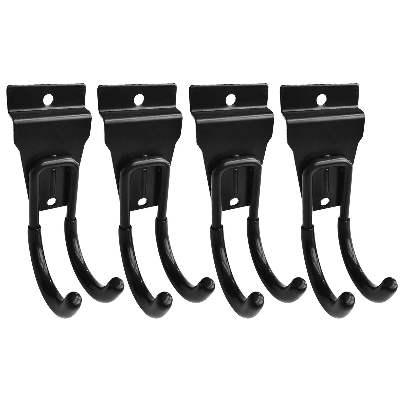 

4pcs Slatwall Hook For Garage Durable Store J Shape Multi Purpose Pegboard Holder Universal Heavy Duty Lightweight Metal