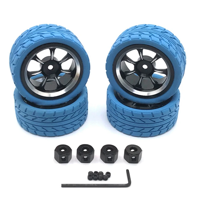 

65Mm Metal Wheel Rim Tire Tyre With 12Mm Adapter For WPL C14 C24 MN D90 MN98 MN99S MN-90 RC Car Upgrade Parts