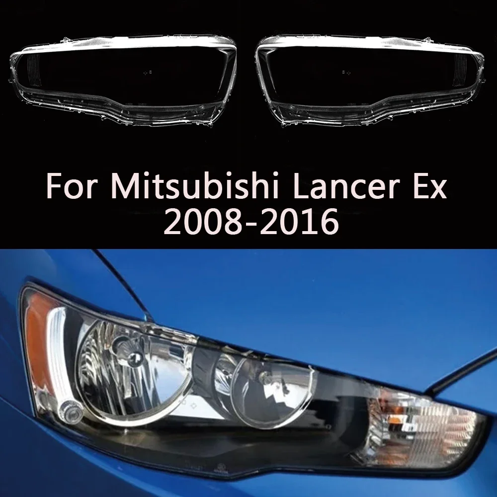 Фото HTTCY     Для Mitsubishi Lancer Ex 2008-2016 передняя автомобильная фара, крышка объектива, крышка абажура, корпус фары №1