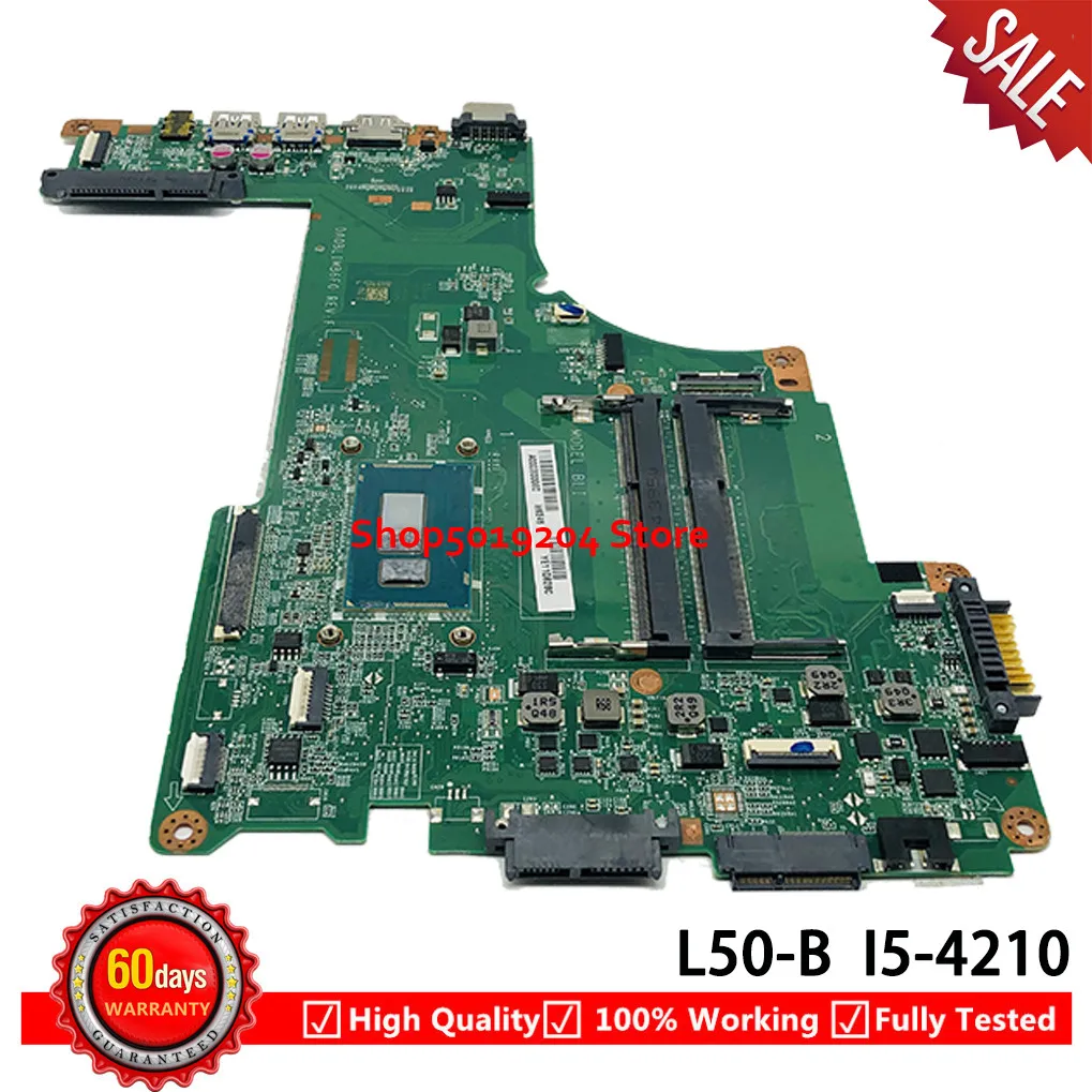 

For TOSHIBA Satellite L50 L50-B L55 L55-B Laptop Motherboard DA0BLIMB6F0 A000300080 Mainboard With I5-4200U I5-4210U 100% Tested