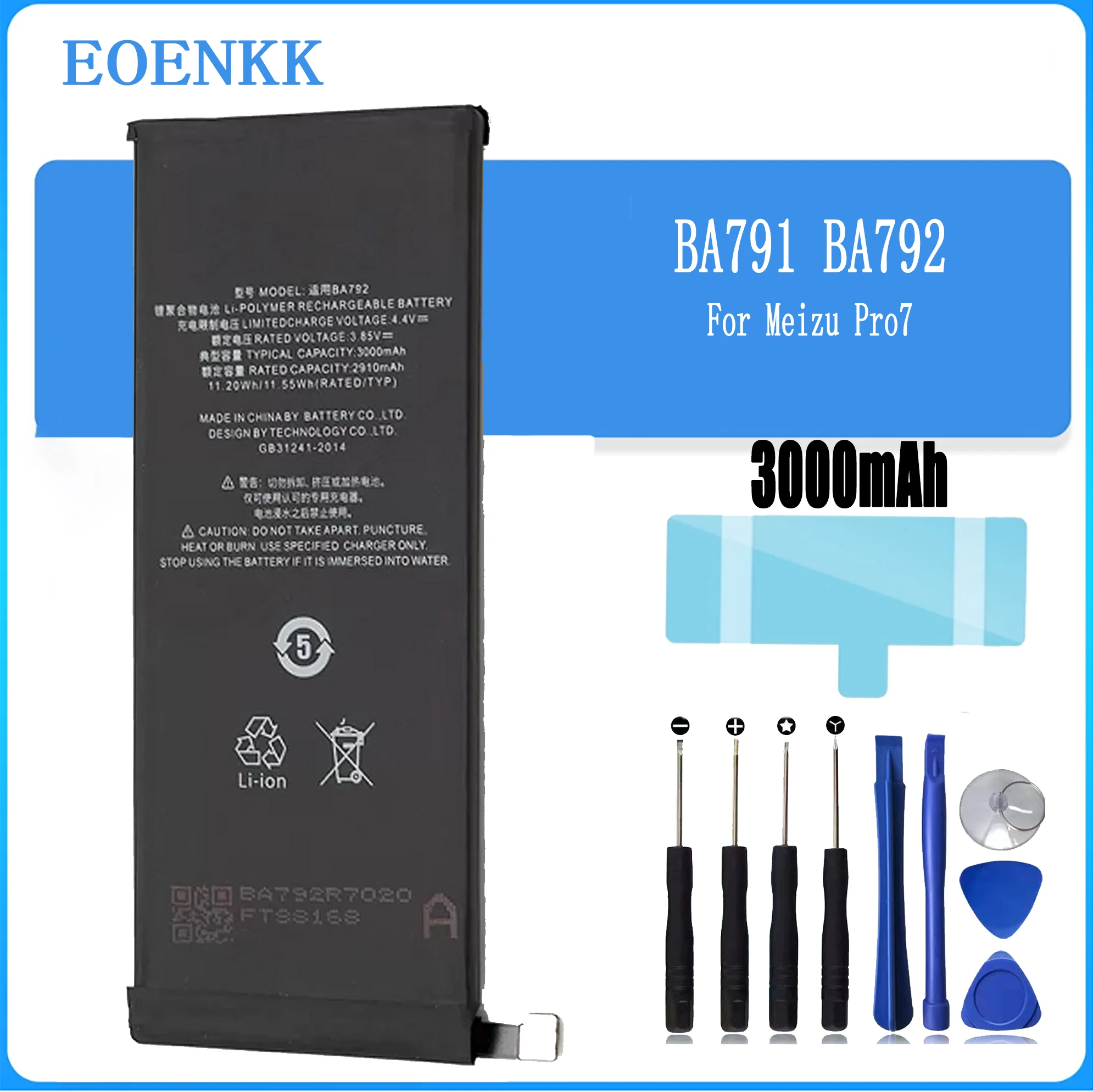 Аккумулятор BA792 для Meizu Pro 7 M792Q M792C M792H BA791, Оригинальные аккумуляторы для мобильных телефонов