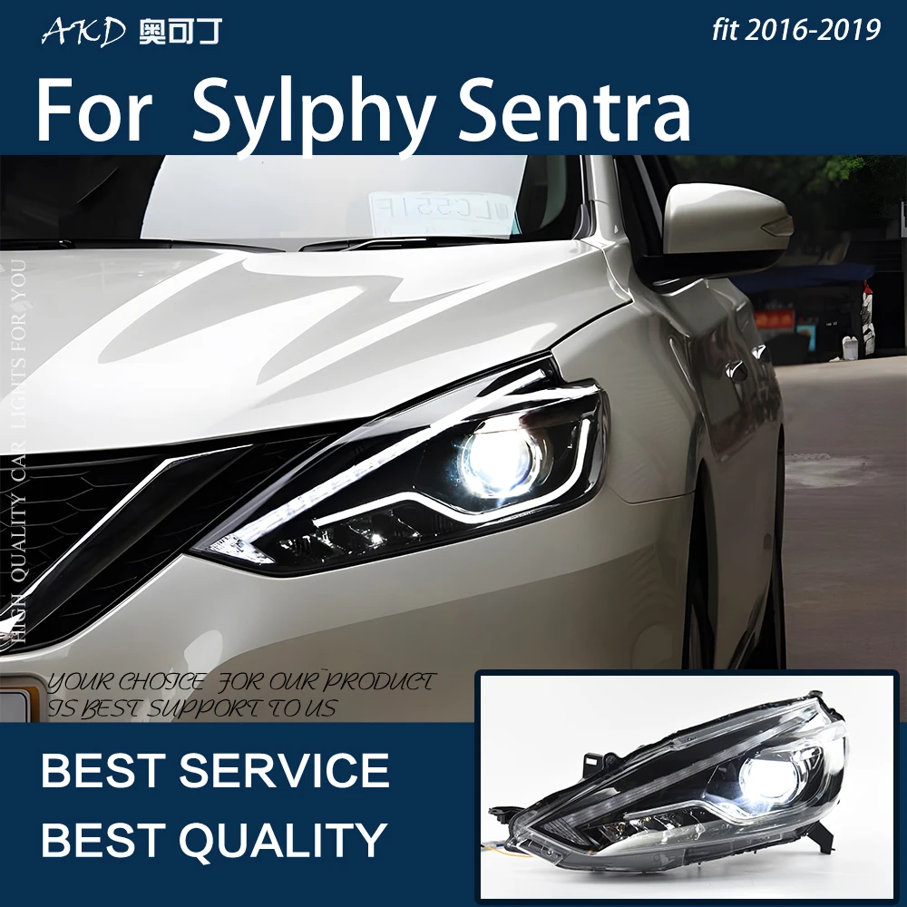 Автомобильные фары для Sylphy 2016-2019 детали в сборе улучшенные линзы проектора