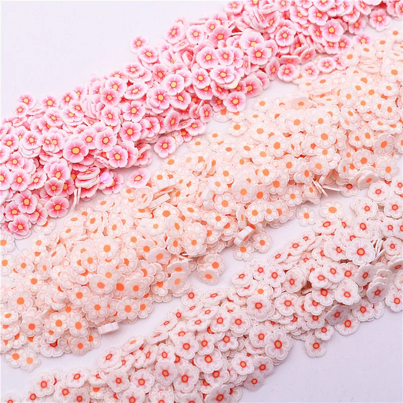 

50g 5mm Flower Polymer Clay Slices Sprinkles for Crafts Making Nail Art Decoration DIY Slime Filling Tiny Cute Klei Accessories