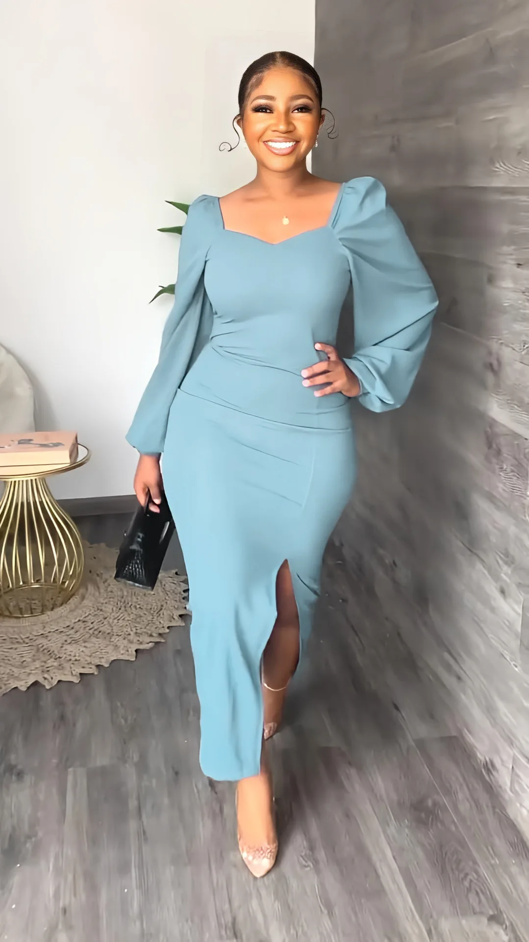 

Женское платье 2022, модное тонкое сексуальное соблазнительное однотонное женское платье с разрезом и открытой спиной, повседневное элегант...