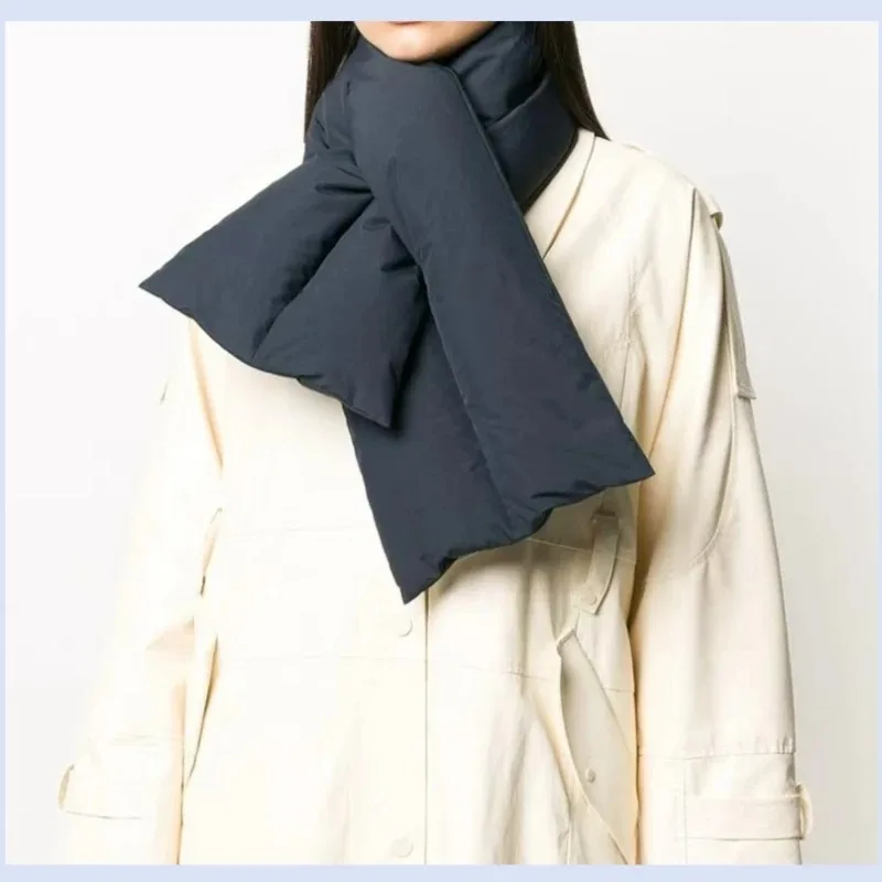 JIL@ Новый зимний универсальный однотонный утолщенный теплый шарф унисекс с