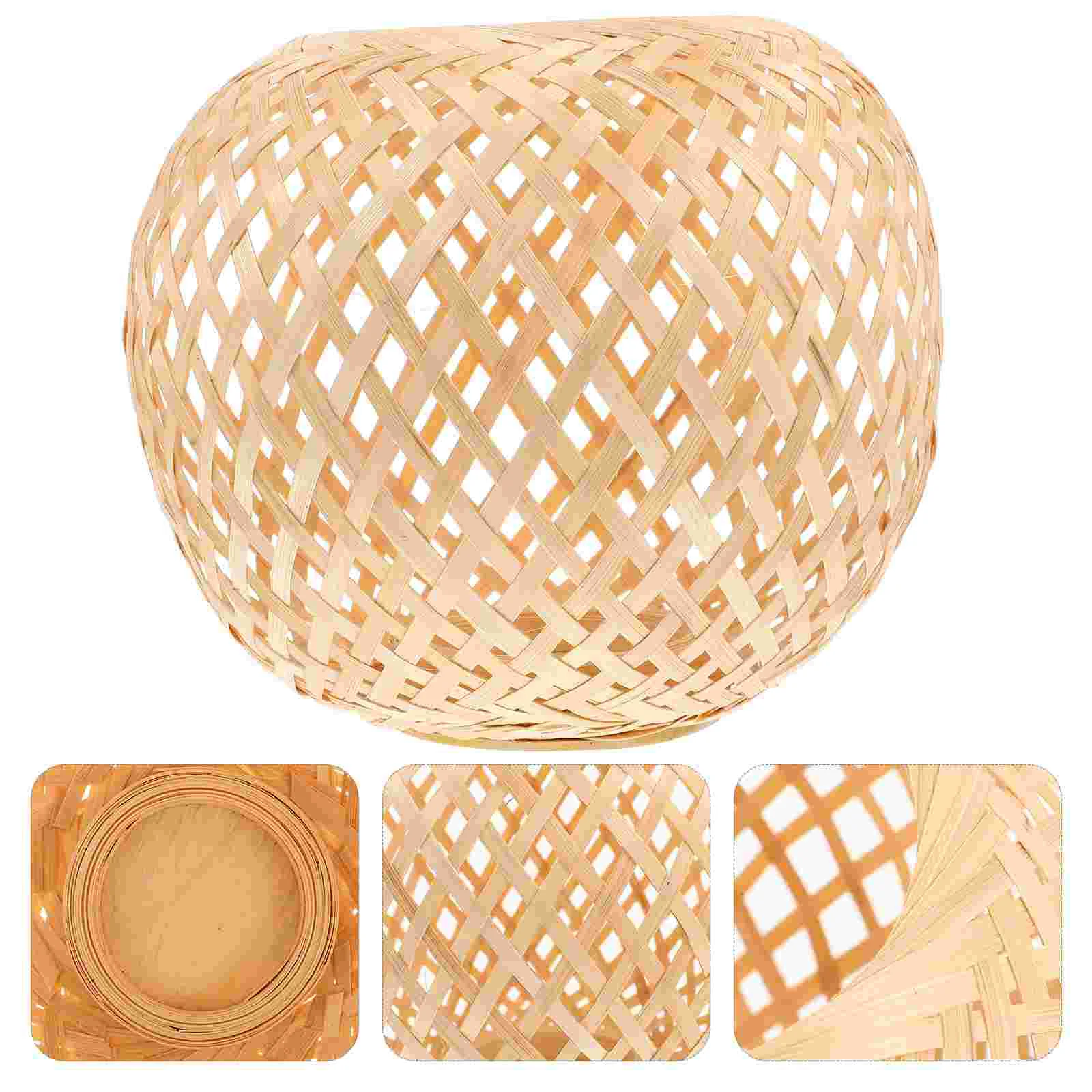

Shade Lamp Rattan Woven Lampshade Wickershades Chandelier Pendant Kitchenlights Led Ceiling Cabinet Drum Cover Farmhouse Weave