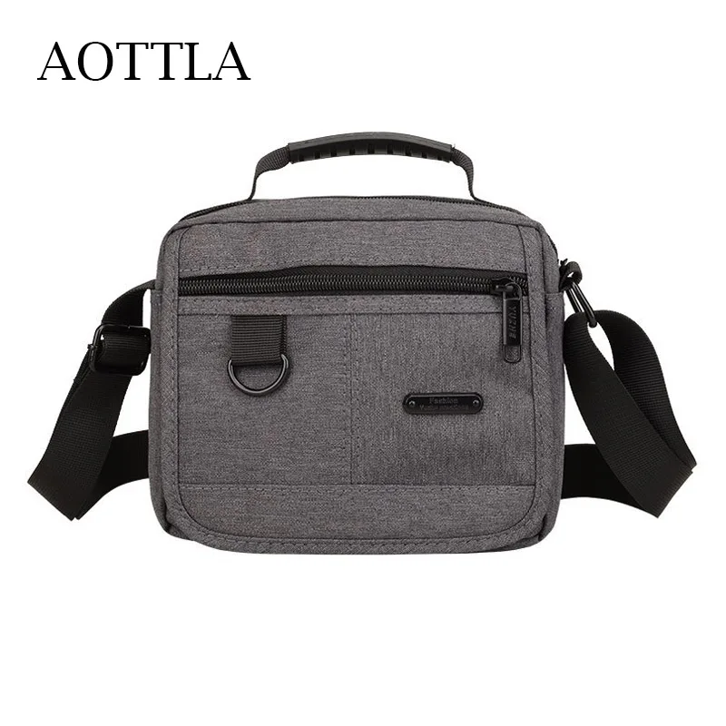 

AOTTLA Crossbody Bags Nylon New Men's Handbag Small Casual Travel Bag Classic Pure Color Shoulder Bag High Quality Messenger Bag