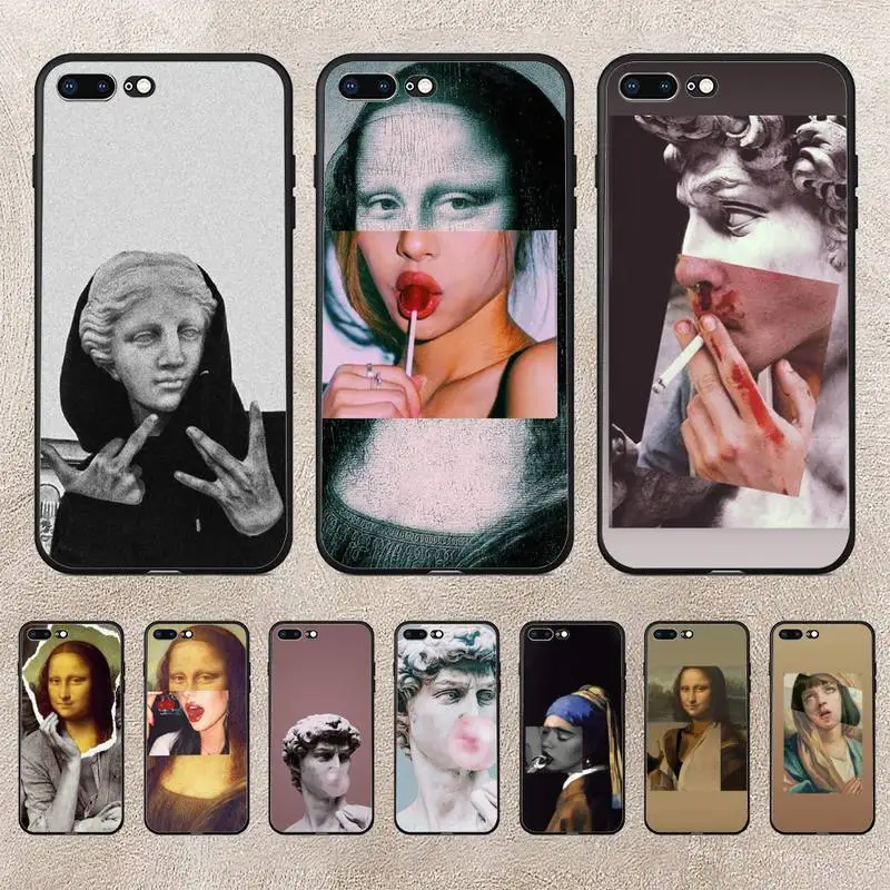 

Great Art Aesthetic David Mona Lisa Phone Case For Huawei Y5 Y62019 Y52018 Y92019 Luxury Funda Case For 9prime2019