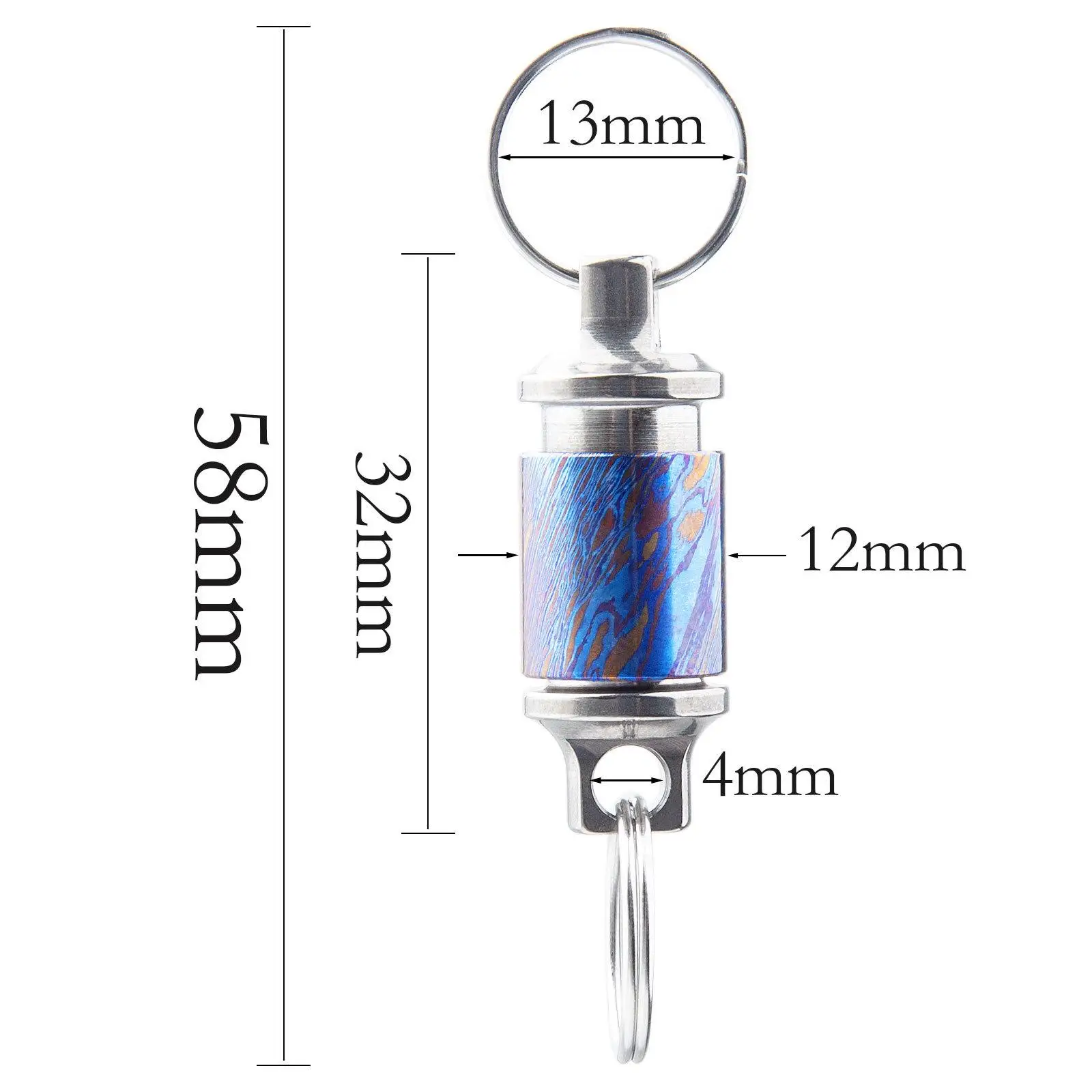 

Swivel Keychain 2 Ways Universal Decoration Smooth Clip Key Holder for Climbing Camping Outdoor Activity Friends Birthdays Gift