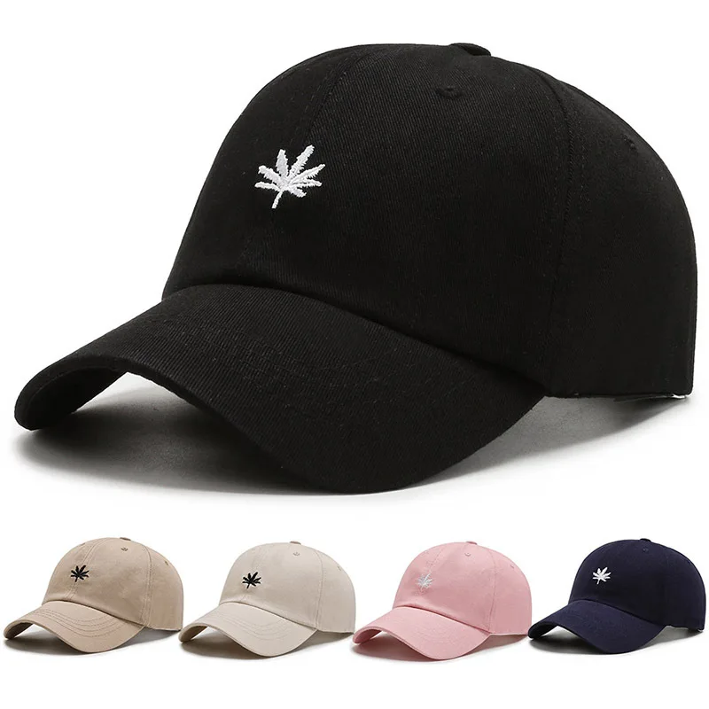 

New Embroidery Maple Leaf Baseball Cap for Women Men Fashion Breathable Snapback Cotton Cap Trucker Cap Outdoor Sun Dad Hat 2022