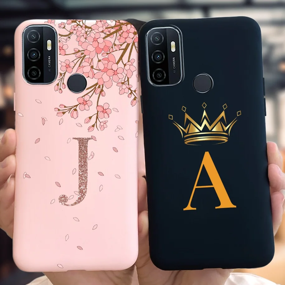 Чехол для OPPO A53, чехол OPPO A53S 4G, силиконовый мягкий чехол из ТПУ с буквами и цветами для телефона OPPOA53S, A32, OPPOA53, A 53, CPH2127, CPH2135, бампер