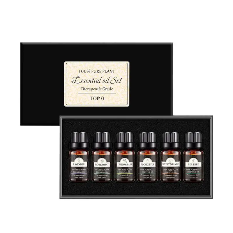 

Essential Oil Gift Set 6pcs 0.42oz Essential Oils Christmas Scents DIY Candle Soap Making Water-soluble Aromatic Oil Temptation