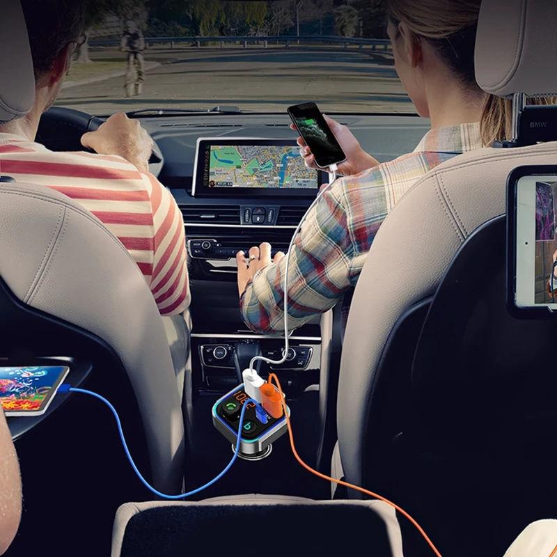 

FM-трансмиттер автомобильный совместимый с Bluetooth 5,0, с одним ключом