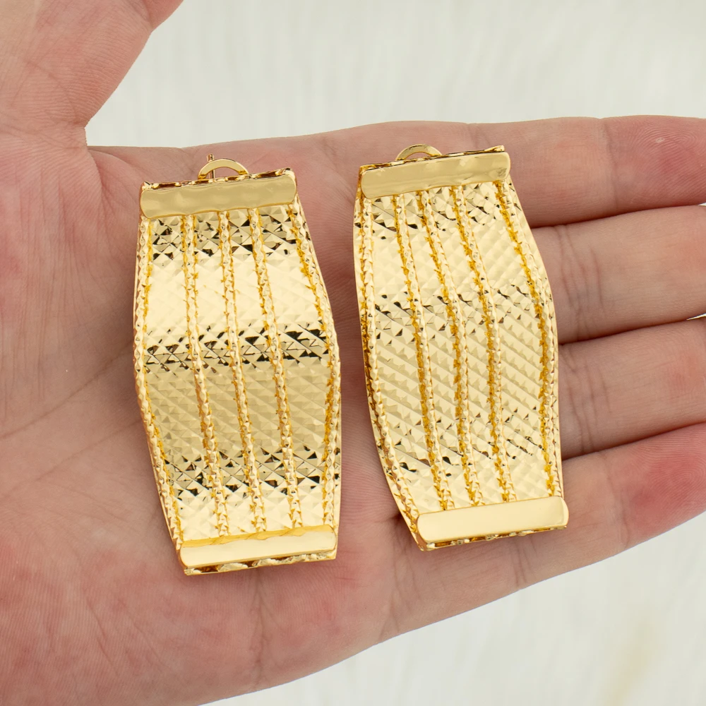 Dubai Jewelry Sets For Women African Necklace Earrings Ring Bracelet Ethiopian Fashion Gold Plated Bride Jewelry Wedding Party