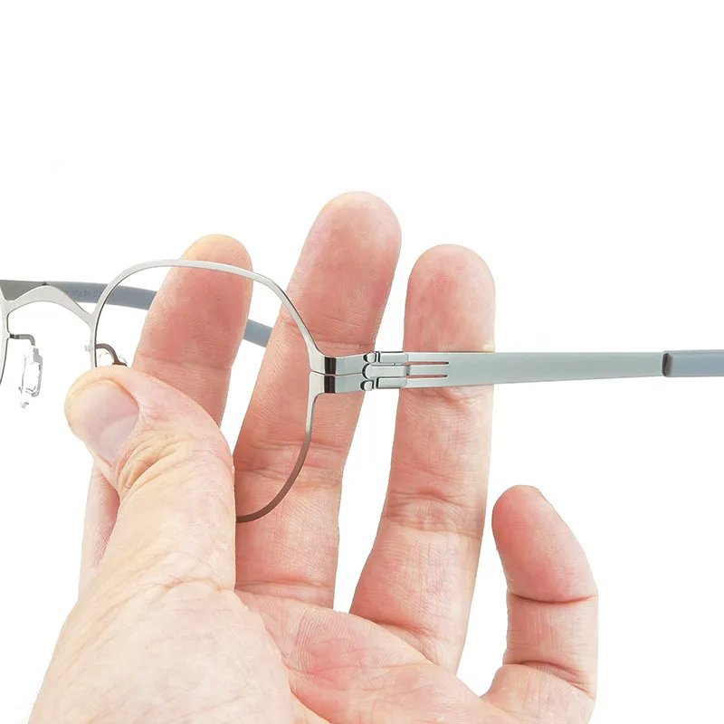 Немецкие круглые очки без винтов для мужчин и женщин ультралегкие многоугольные