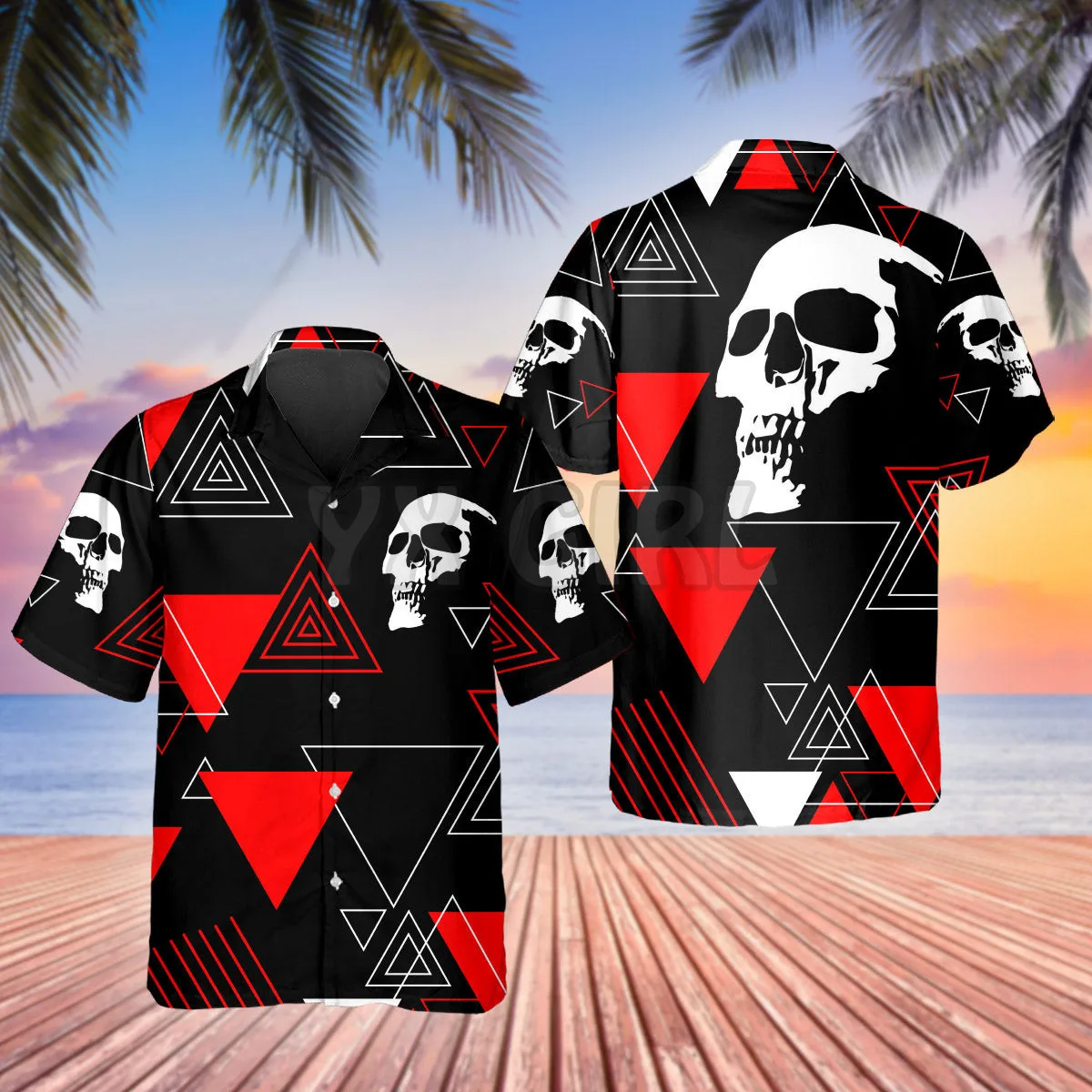 Head Caro Skull 3D All Over Printed Hawaiian Shirt Men's For Women's Harajuku Casual Shirt Unisex