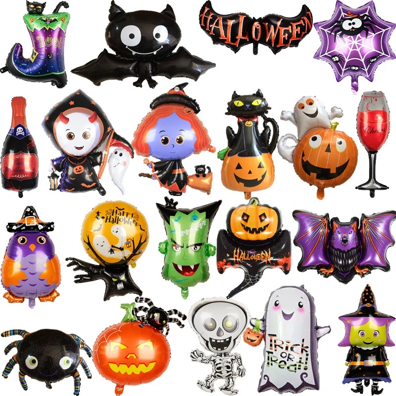 Halloween Pumpkin Ghost Balloons Halloween Decorations Spider Foil Balloons Inflatable Toys Globos Baby Shower Party Supplies
