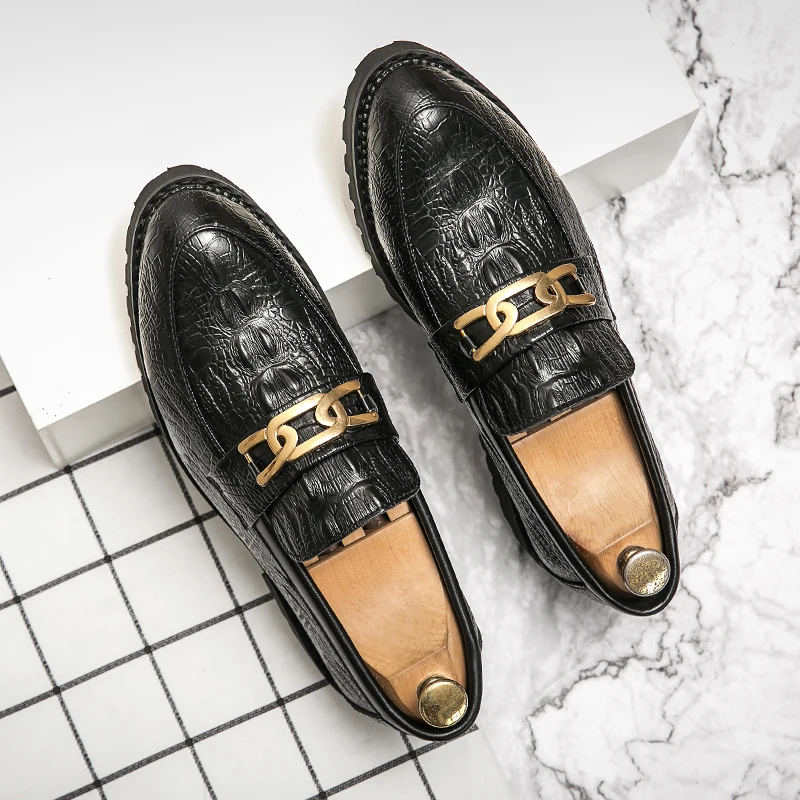 

Мужские кожаные туфли, низкие деловые классические туфли Lefu с круглым носком, Удобные оксфорды, модные кожаные туфли без застежки, обувь для...