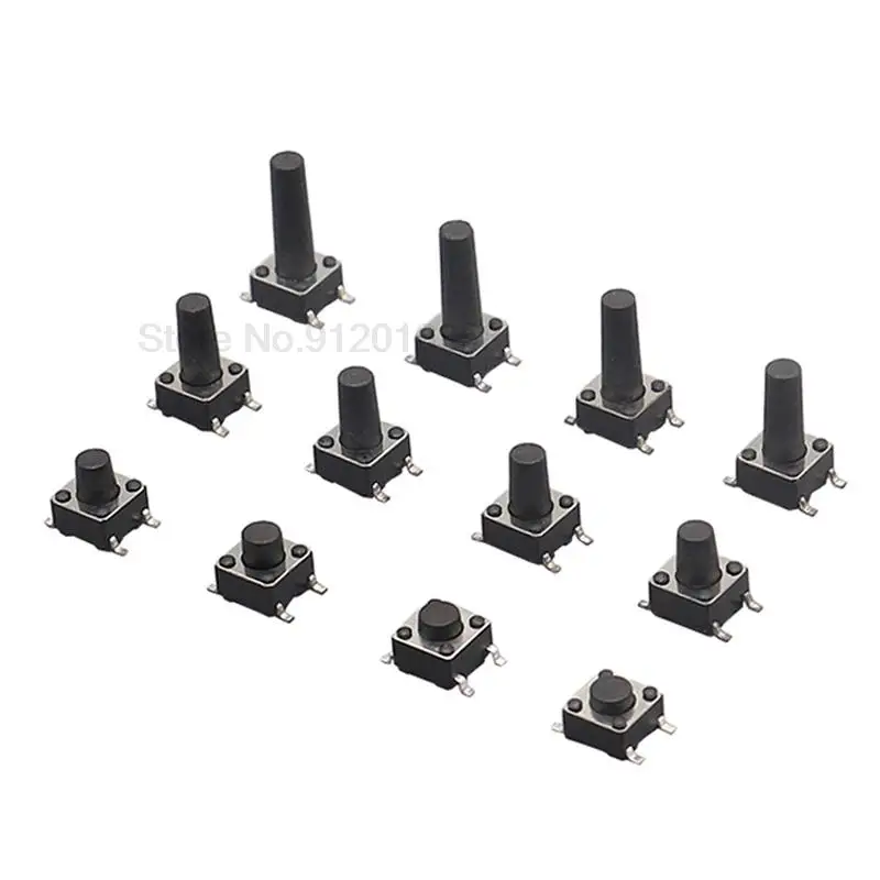 

6x6 SMD 6*6 series vertical SMT tact switch 4 PIN micro-button copper feet Memontary Tactile Push Button Switch