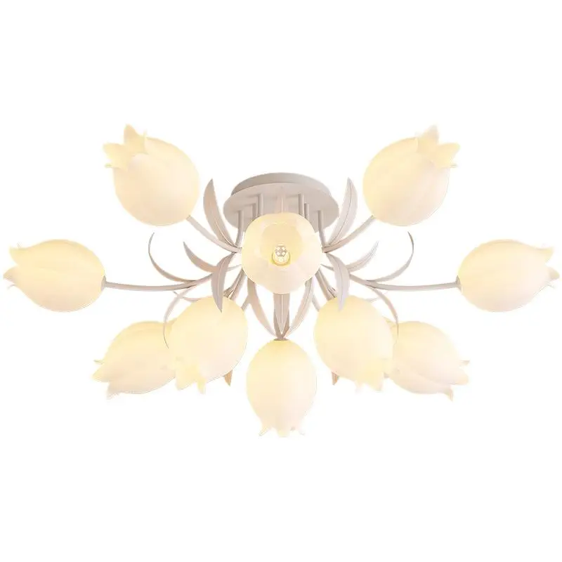 Потолочный светильник в скандинавском стиле молочно-белого цвета лампа для