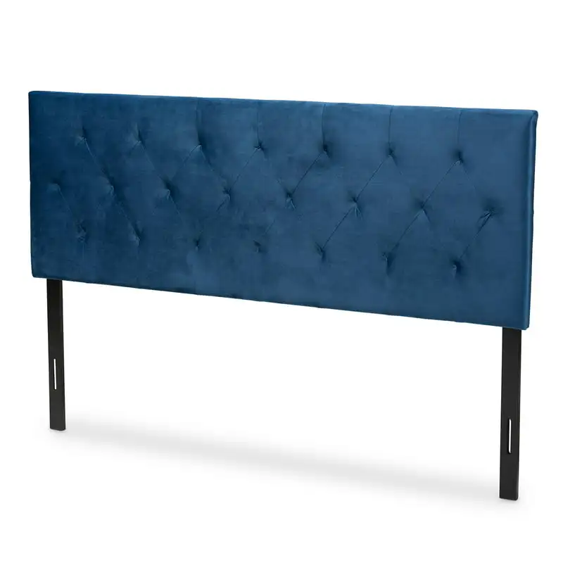 

Felix and Contemporary Navy Blue Velvet Fabric Upholstered Full Size Headboard Faux leather fabric Sew African print Cork fabri