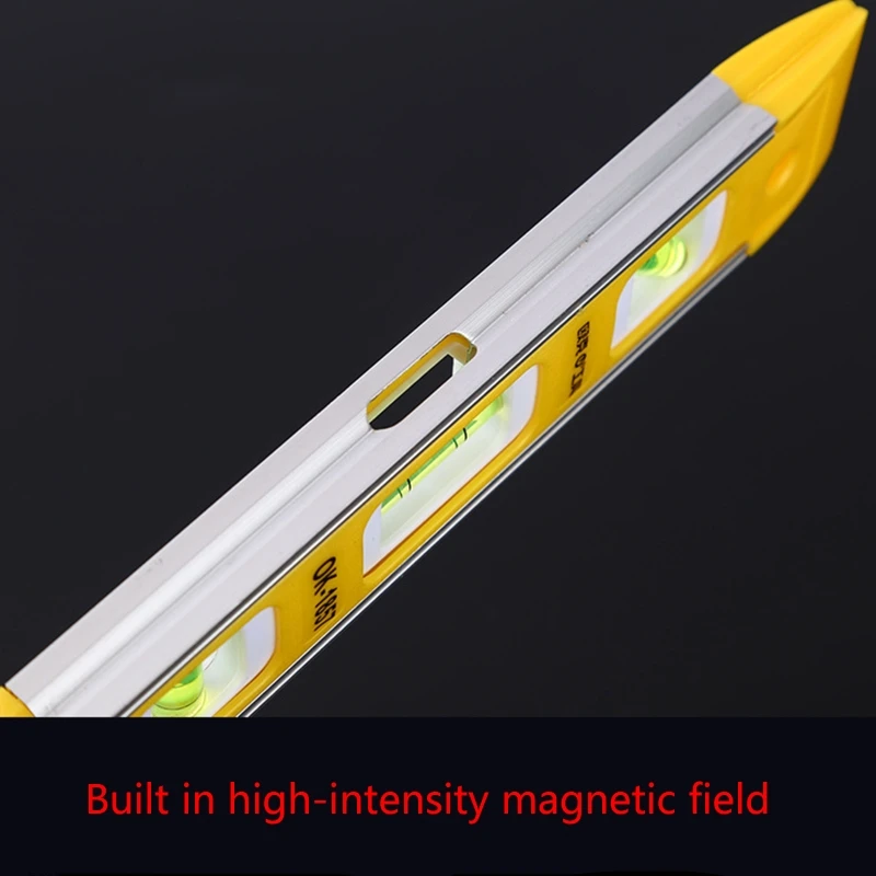 

Professional 9-Inch Magnetic Square Level with 3 Vials Box Level 45°/90°/180° Bubbles Level for Industry Construction