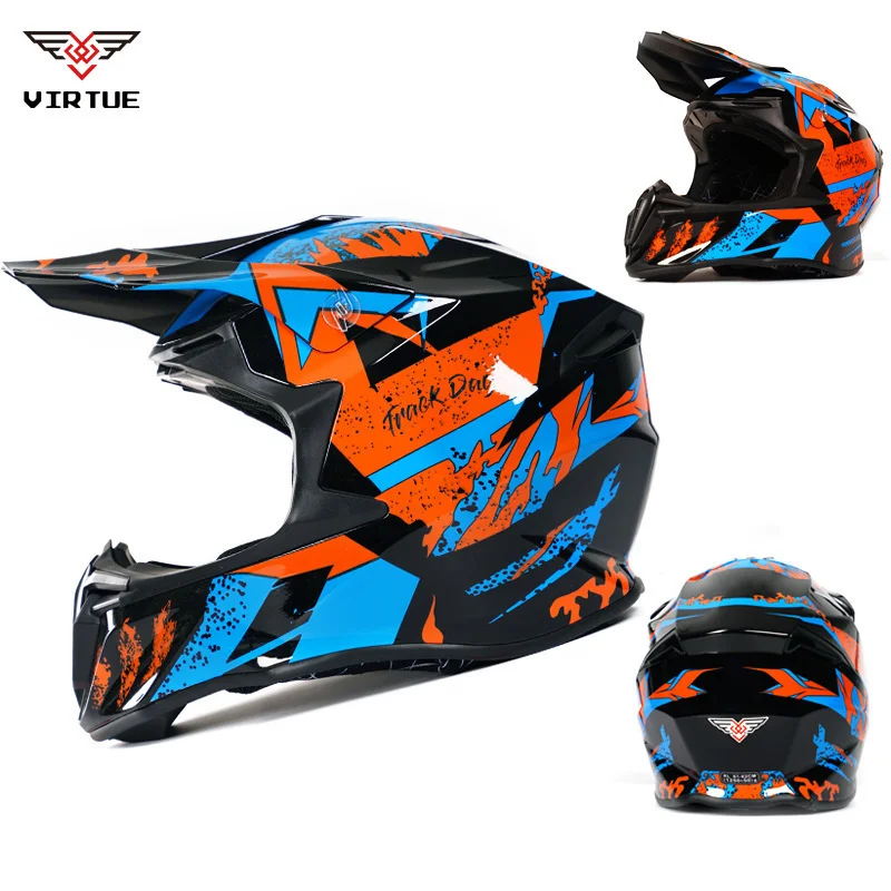 2022 Professional  off-road  Full Face DOT Approved Full Face Motorcycle Helmets For adults   Capacete Moto Racing bike downhill